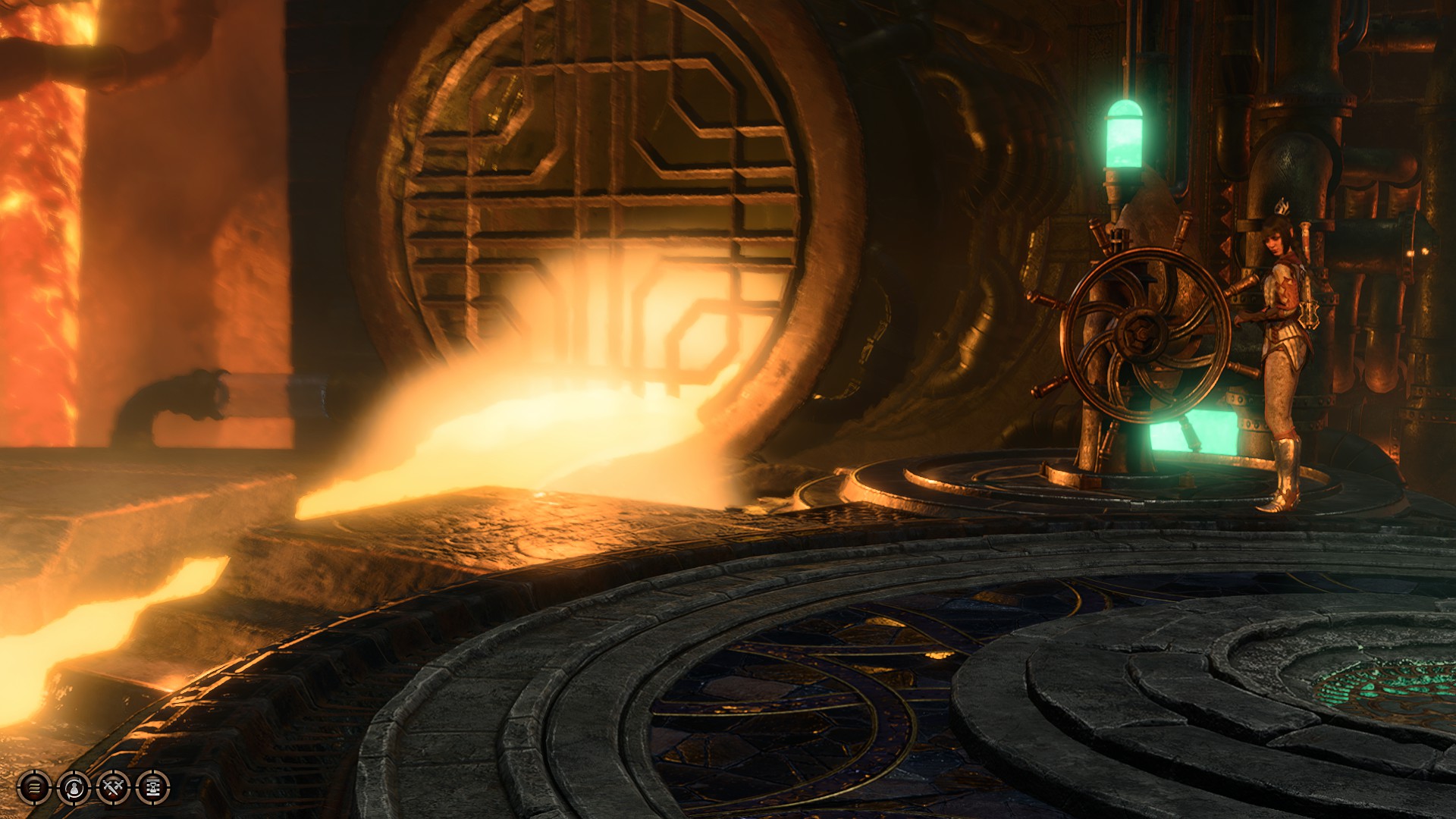 Baldur's Gate 3 Adamantine Forge lava control.